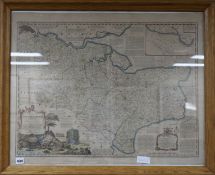 Emmanuel Bowen, 'An Accurate Map of the County of Kent Divided into its Lathes' and a Norden/Kip map