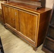 A 1950's retro walnut sideboard W.147cm