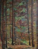 H Dubois oil on canvas, Woodland scene, signed and dated '63, 65 x 47cm, unframed.