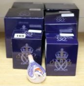 Seven boxed Royal Crown Derby paperweights, including Brown Pelican, Pheasant, Penguin Chick,