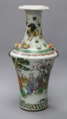 A Chinese famille verte vase