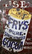 Frys chocolate 1940's enamel advertising sign 153.5 x 91.5cm