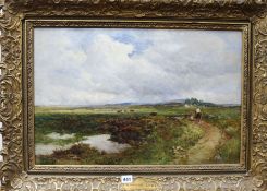 Edmund Morison Wimperis (1835-1900)oil on canvasMoorland landscape with a figure on horseback on a