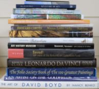 A quantity of reference books relating to art and artists, including David Voyd, Leonardo de
