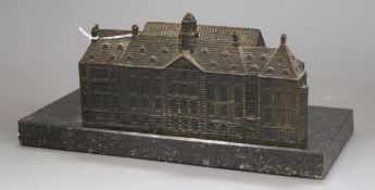 A bronze model of the Amsterdam Stock Exchange and three limited edition photographs of Stock