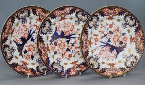 Three Royal Crown Derby plates