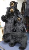 Orvis standing bears marked "DITZ" on ear tallest approx. 140cm