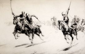 George Soper (1870-1942)etchingPolo 1922 Galloping Playerssigned in pencil7 x 11in.