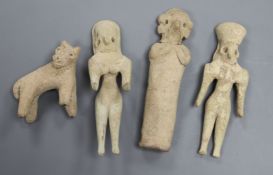 Four Indus Valley pottery figures