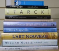 A quantity of reference books relating to art movements including Art Nouveau, Arts and Crafts,