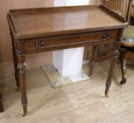 A William IV style mahogany side table W.86cm