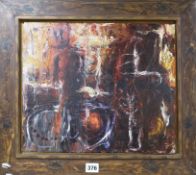 Clyde Hopkins, oil on panel, 'Tristram Shandy', signed and dated 1988 verso and with Francis