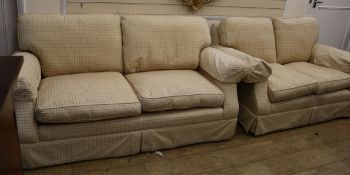 A pair of Laura Ashley sofas W.170cm, 140cm