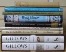 A quantity of reference books relating to furniture, mirrors, clocks, etc., including Gillows of