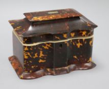 A William IV tortoiseshell caddy Length 19.5cm