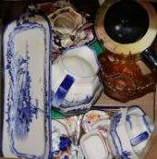 A quantity of mixed ceramics including Doulton, Masons, etc