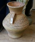 An Amphora garden urn W.40cm approx.