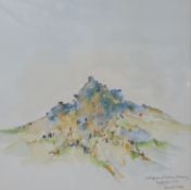 David Webb, watercolour, Castiglione d'Oria, Tuscany, signed and dated 1998, 26 x 25cm