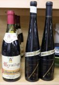 Wine. Four bottles of Hermitage Vidal-Fleury 1983 and two of Rieslaner Beerenauslese Weingut Kurt