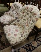 Two mid Victorian nursing chairs