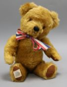 A Chad Valley teddy bear, Lucy, post 1953, height 13in.Provenance: Christie's South Kensington,