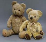 Two vintage teddy bears: Chad Valley 1950's and German 1950's