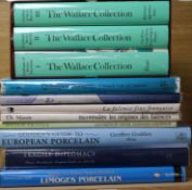 A quantity of reference books relating to porcelain including Sevres, Faience and Limoges
