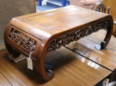 A Chinese opium table W.73cm