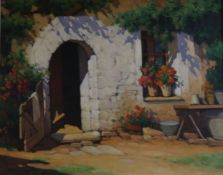 Charles Perron, oil on board, Souvenir de Bretagne, signed, 32 x 40cm