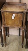 A Regency mahogany bowfront bedside cabinet W.39cm