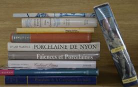 A quantity of reference books relating to porcelain and ceramics including Faience, Chinese
