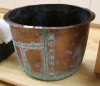 A copper cauldron, diameter 62.5cm