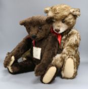 Two large Steiff replica teddy bears, no certificates or boxes