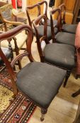 A set of six Victorian mahogany dining chairs