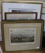 Five assorted equestrian prints