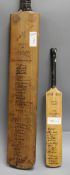 Gloucestershire Cricket Club First XI. An early 20th century signed cricket bat to include W. R.