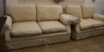 A pair of Laura Ashley sofas W.170cm and 140cm