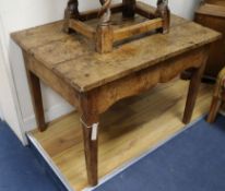 A small 19th century elm side table W.92cm