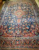 A Kashan blue carpet