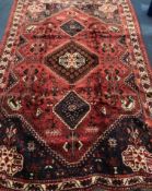 A Shiraz carpet 280 x 197cm