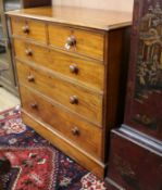 A Victorian mahogany chest of drawers W.119cm