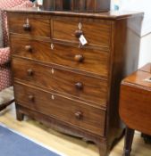 A Victorian mahogany chest of drawers W.105cm