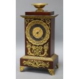 An ormolu and mahogany mantel clock height 31cm