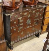 A Korean elm cupboard W.105cm