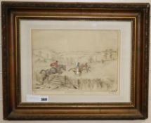 Tom Carr, coloured etching, The Buccleuch at Cowford, signed in pencil, 39/75, 24 x 32cm.