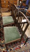 A pair of Regency dining chairs and two other chairs