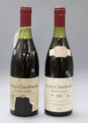 Two bottles of Gevrey Chambertin, 1978.