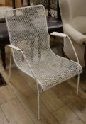 A 1950's metal garden chair