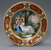 A Vienna porcelain dish diameter 24cm