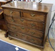 A George III oak chest W.95cm